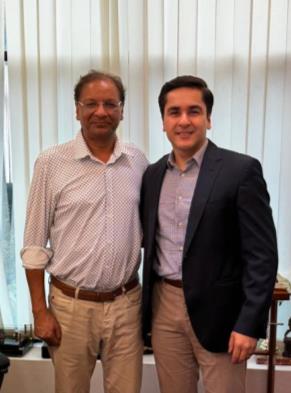 Michel Jain with Rahul Bhatia, IndiGo